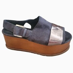 Jeffrey Campbell Navy Platform Sandal Size 38